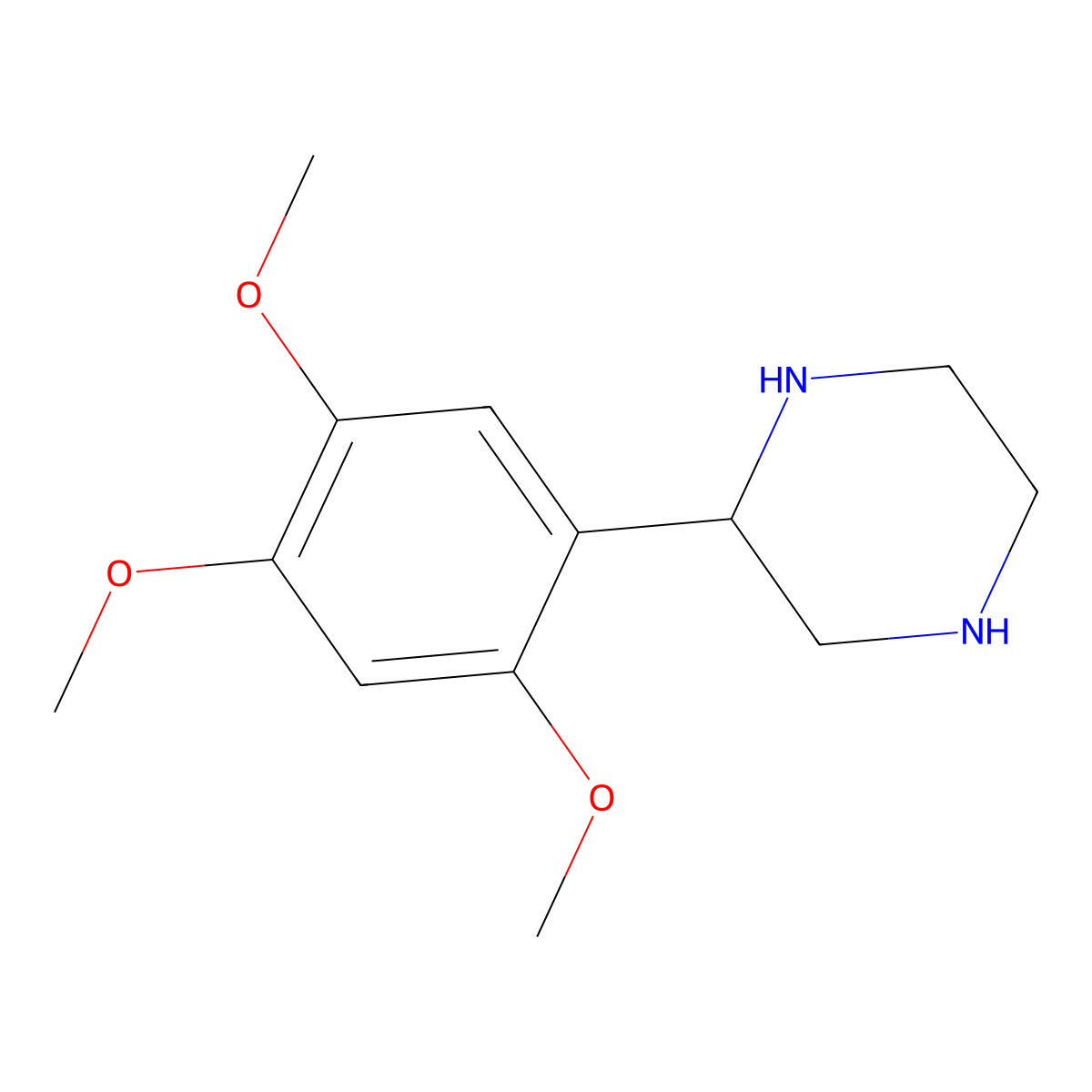 (R)-2-(2,4,5-Trimethoxyphenyl)piperazine molecular structure, CAS 1213154-19-8