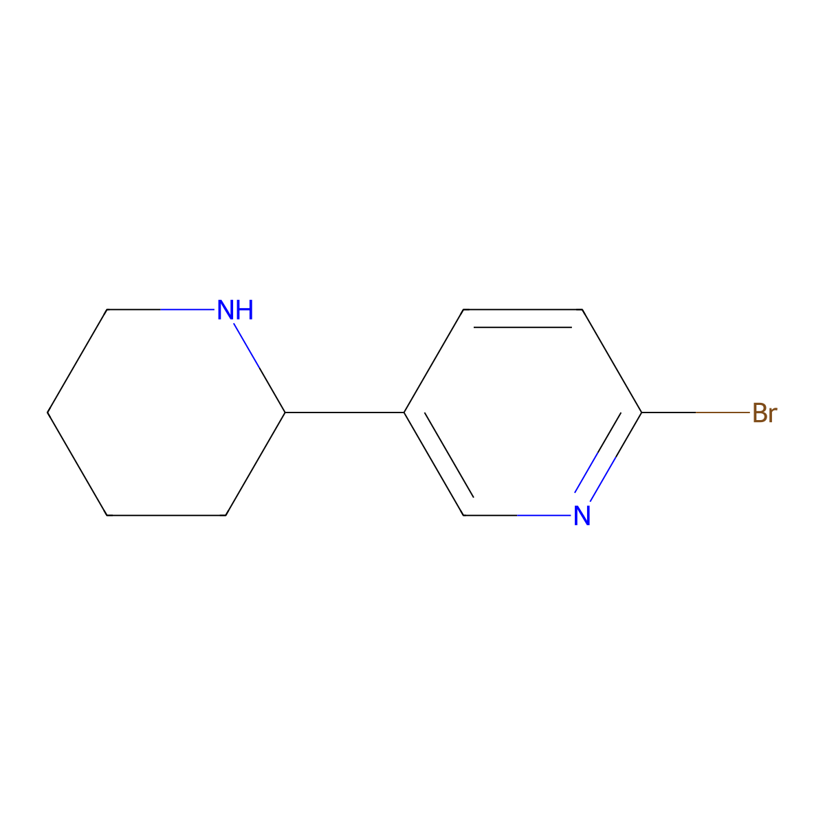 (R)-2-Bromo-5-(piperidin-2-yl)pyridine molecular structure, CAS 1213156-41-2