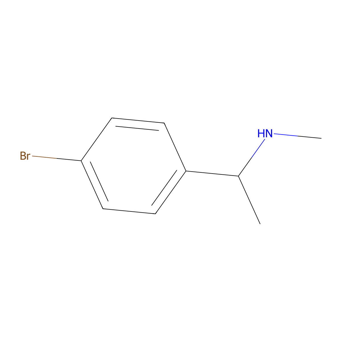 [(1S)-1-(4-bromophenyl)ethyl](methyl)amine molecular structure, CAS 1213157-35-7
