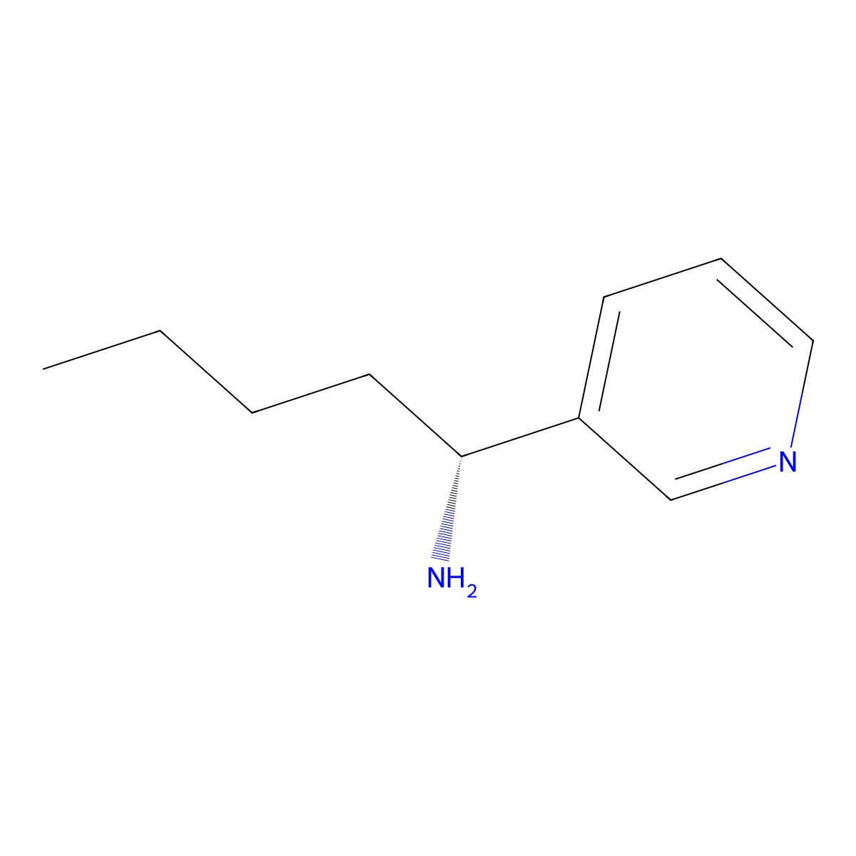 (R)-1-(Pyridin-3-yl)pentan-1-amine molecular structure, CAS 1213157-65-3