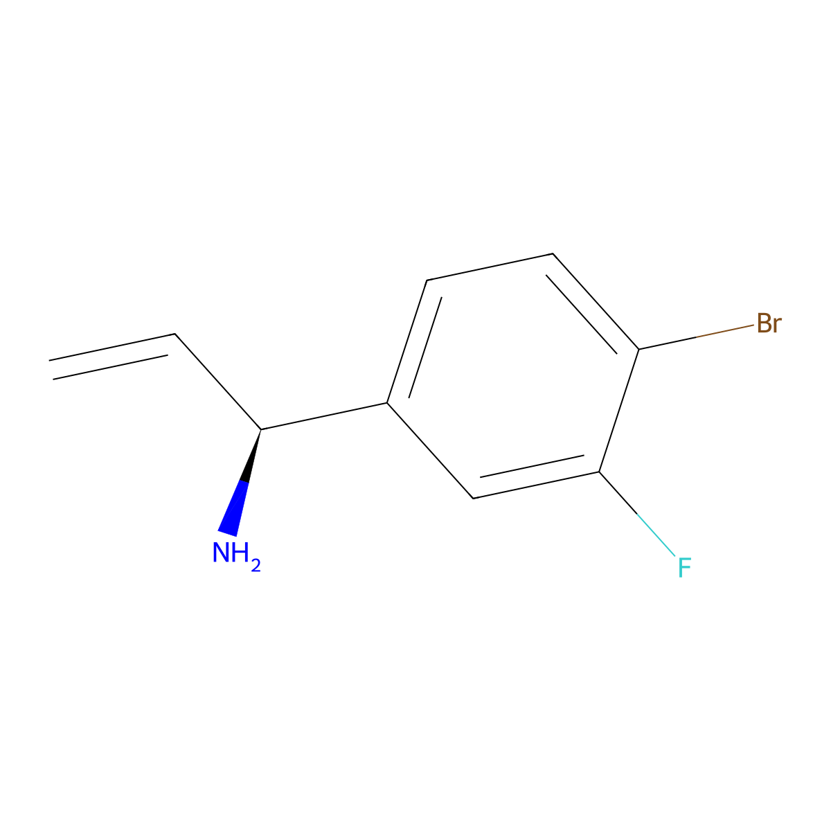 (1S)-1-(4-Bromo-3-fluorophenyl)prop-2-enylamine molecular structure, CAS 1213159-73-9