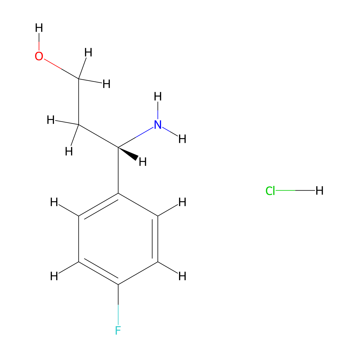 (S)-3-Amino-3-(4-fluoro-phenyl)-propan-1-ol hydrochloride molecular structure, CAS 1213160-13-4