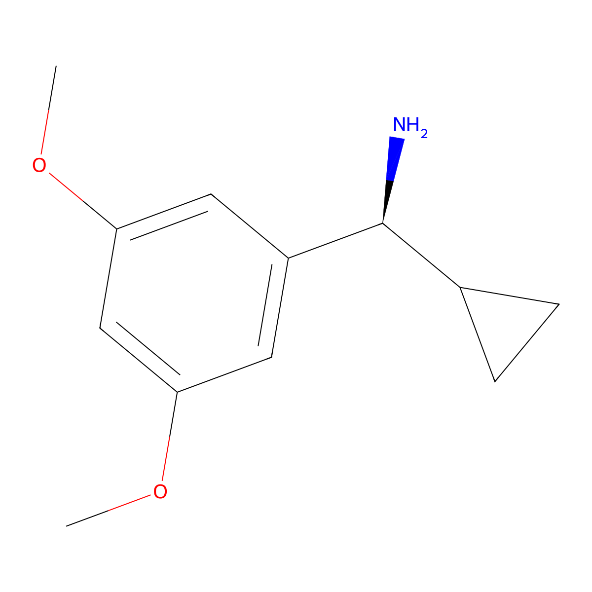 (S)-Cyclopropyl(3,5-dimethoxyphenyl)methanamine molecular structure, CAS 1213161-04-6