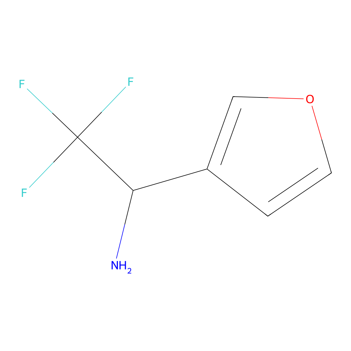 (1R)-2,2,2-Trifluoro-1-(3-furyl)ethylamine molecular structure, CAS 1213161-08-0