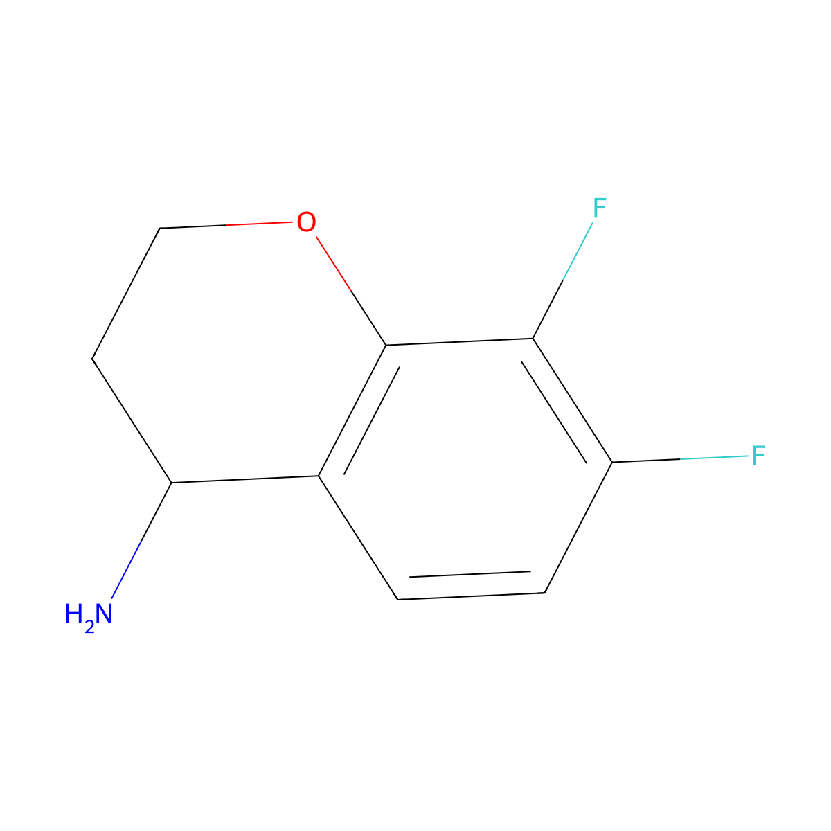 (S)-7,8-difluorochroman-4-amine molecular structure, CAS 1213161-36-4