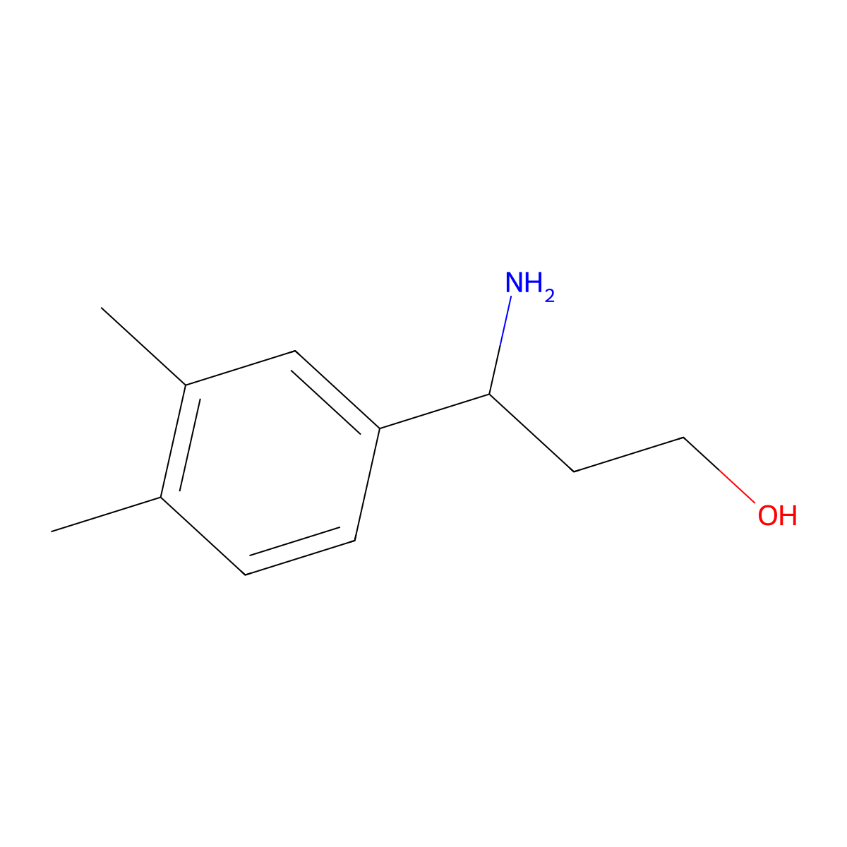 (3R)-3-amino-3-(3,4-dimethylphenyl)propan-1-ol molecular structure, CAS 1213164-26-1