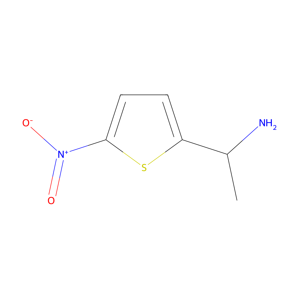 (1S)-1-(5-nitrothiophen-2-yl)ethan-1-amine molecular structure, CAS 1213164-53-4