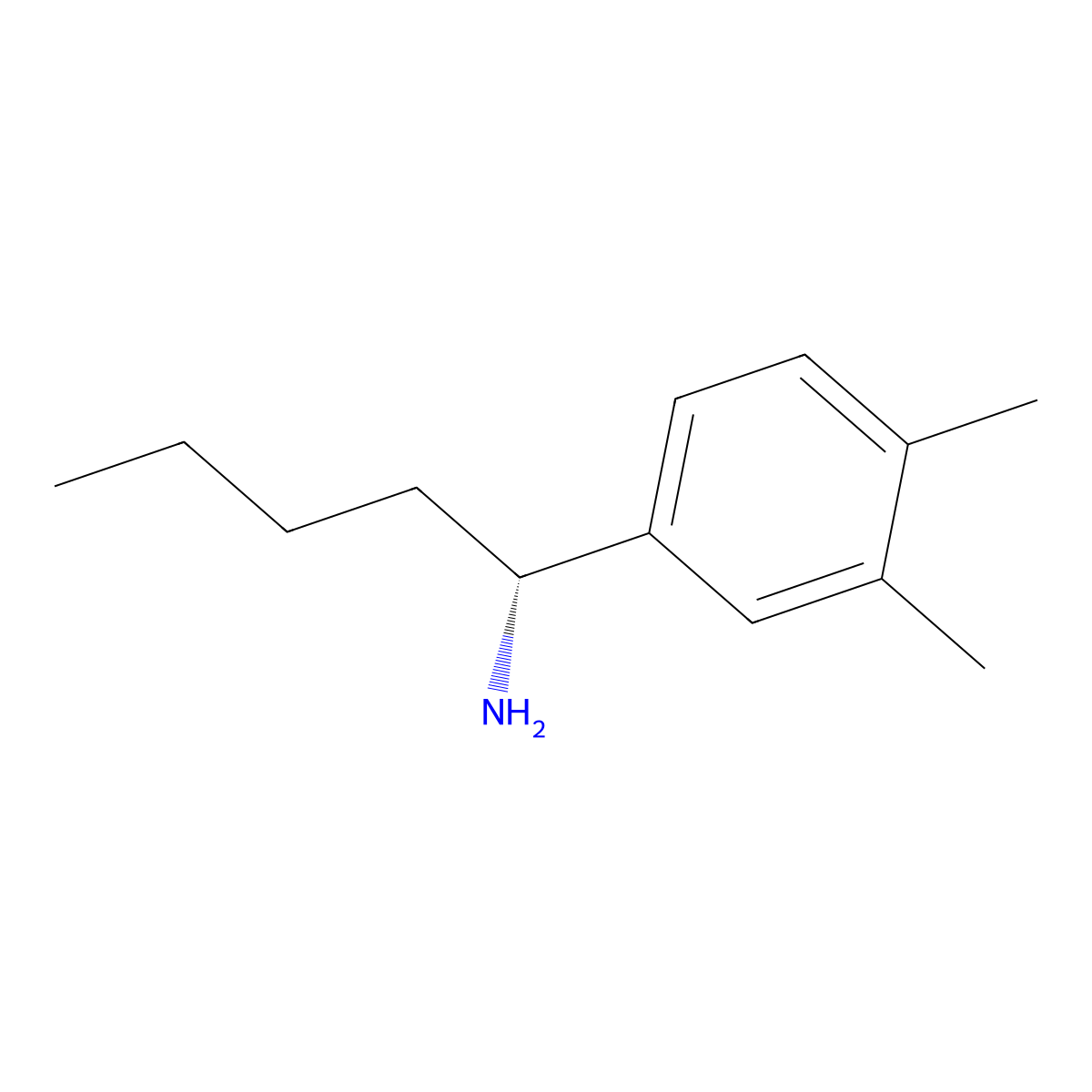 (R)-1-(3,4-Dimethylphenyl)pentan-1-amine molecular structure, CAS 1213166-44-9