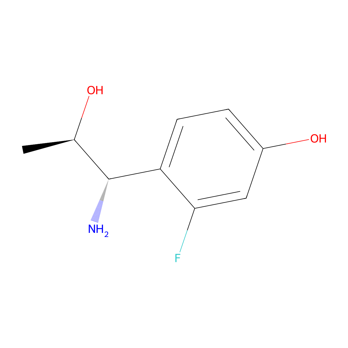 4-((1S,2R)-1-Amino-2-hydroxypropyl)-3-fluorophenol molecular structure, CAS 1213166-99-4