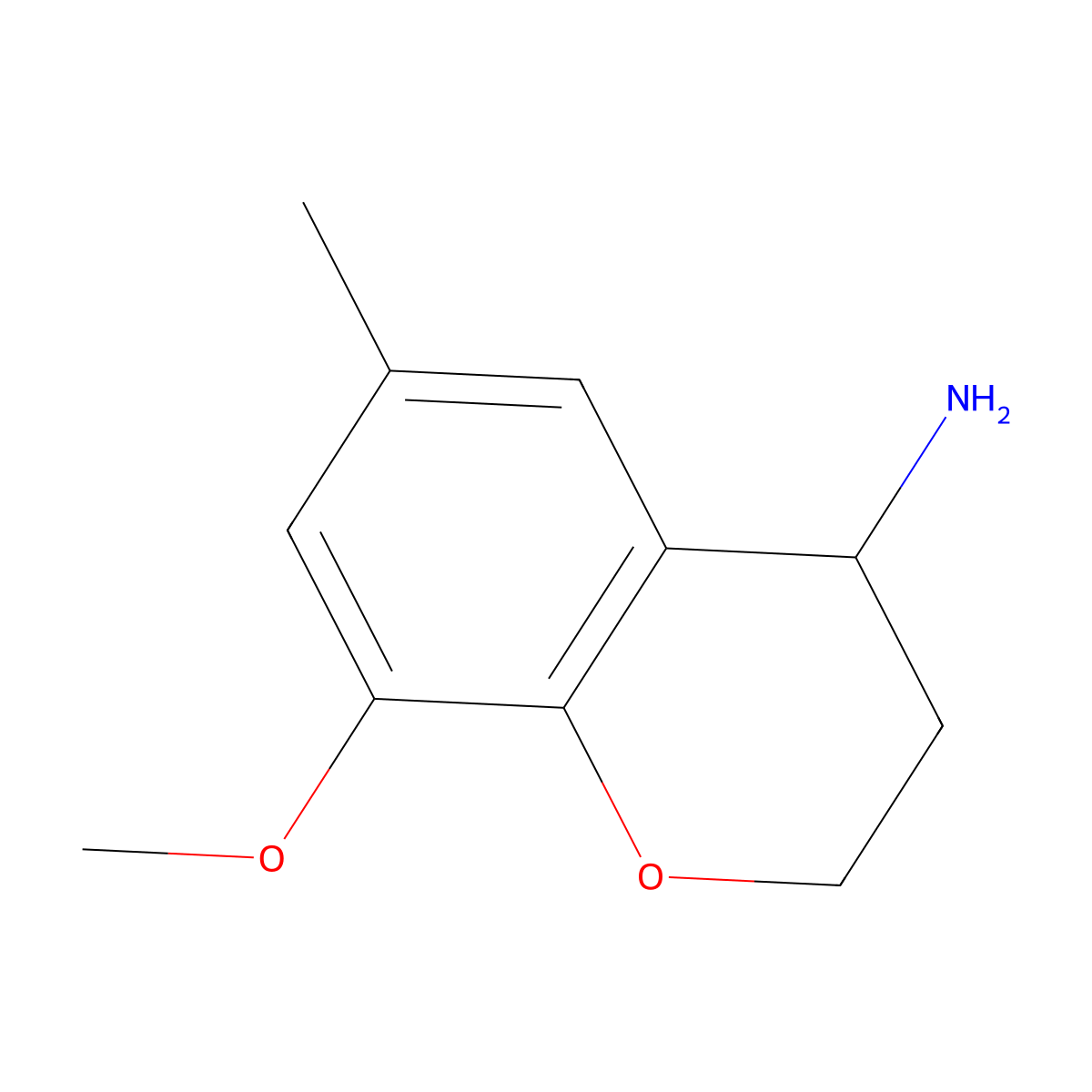 (R)-8-Methoxy-6-methylchroman-4-amine molecular structure, CAS 1213167-37-3