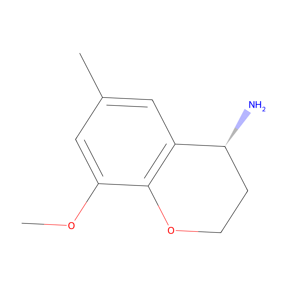 (R)-8-Methoxy-6-methylchroman-4-amine molecular structure, CAS 1213167-37-3