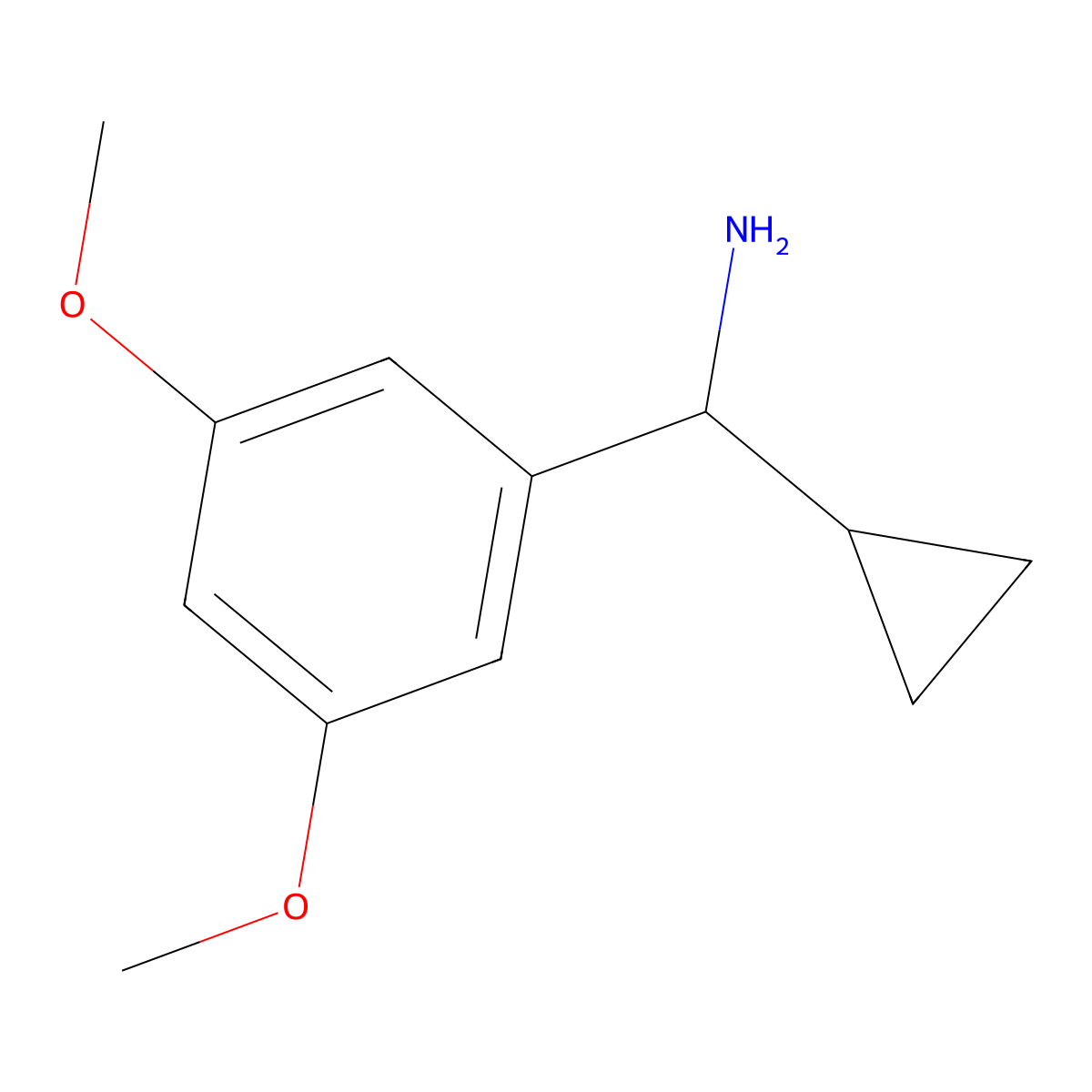 (R)-Cyclopropyl(3,5-dimethoxyphenyl)methanamine molecular structure, CAS 1213169-34-6