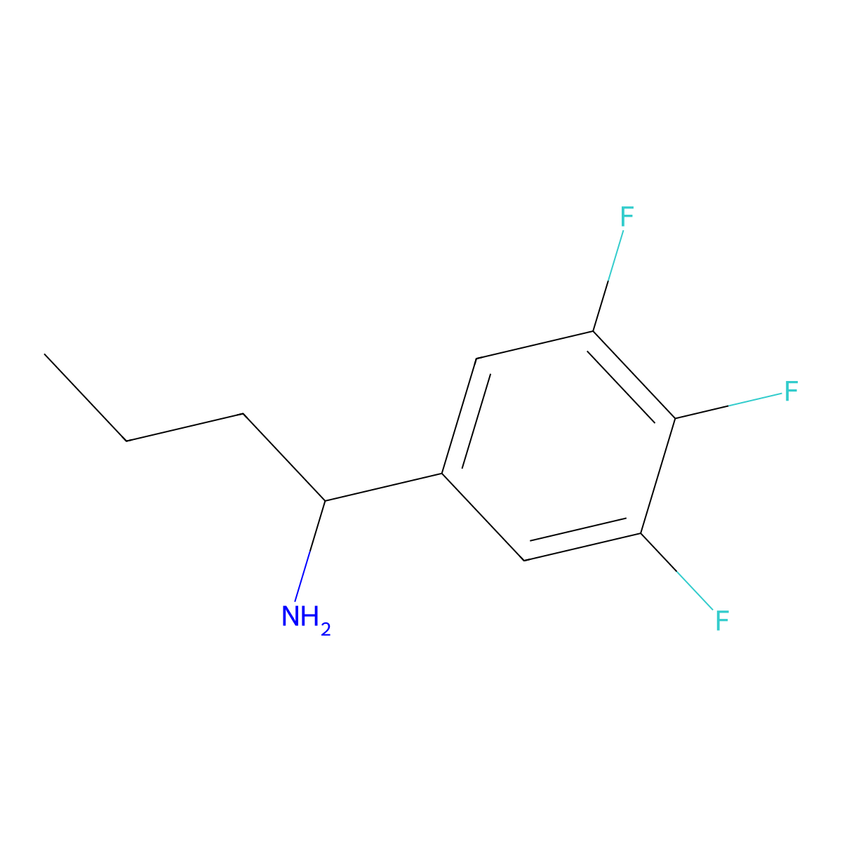 (S)-1-(3,4,5-Trifluorophenyl)butan-1-amine molecular structure, CAS 1213170-42-3