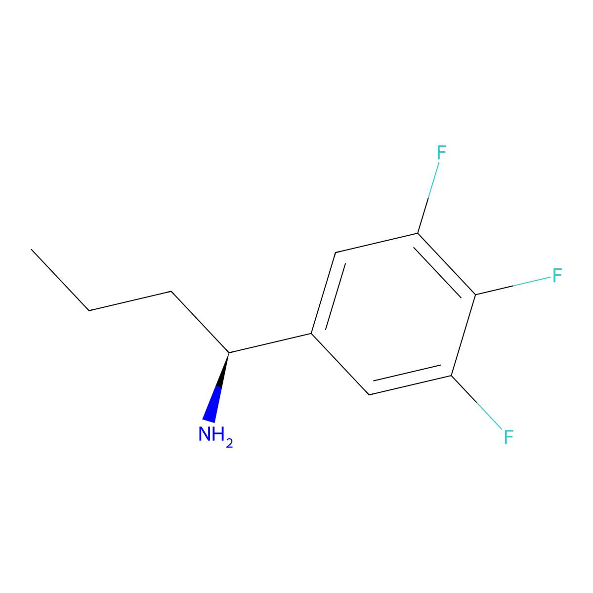 (S)-1-(3,4,5-Trifluorophenyl)butan-1-amine molecular structure, CAS 1213170-42-3