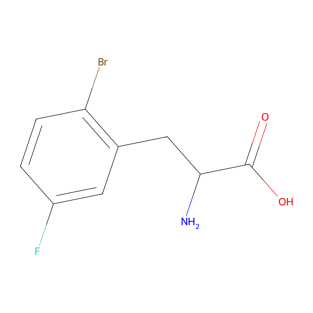 (2S)-2-Amino-3-(2-bromo-5-fluorophenyl)propanoic acid molecular structure, CAS 1213171-46-0