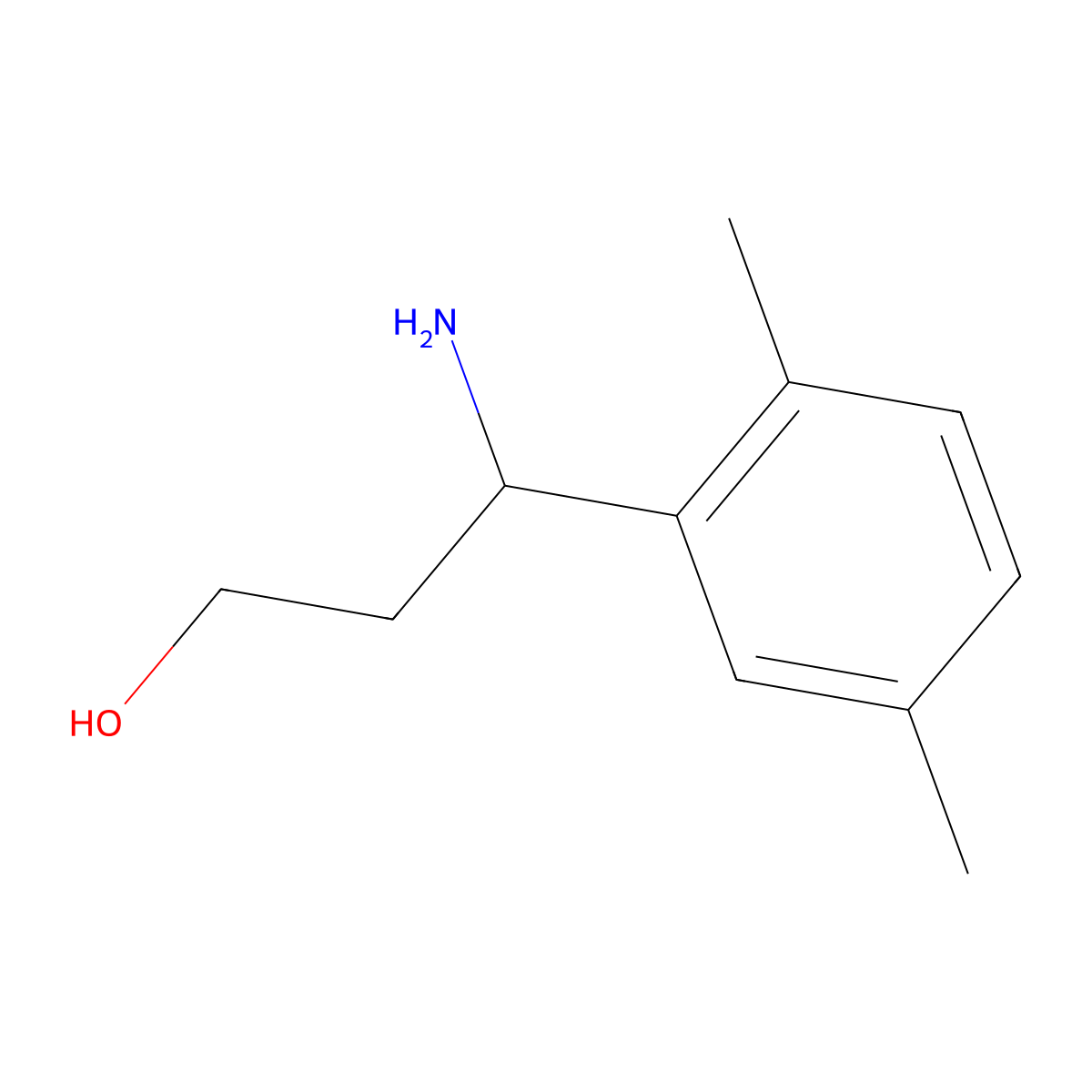 (3S)-3-amino-3-(2,5-dimethylphenyl)propan-1-ol molecular structure, CAS 1213174-49-2