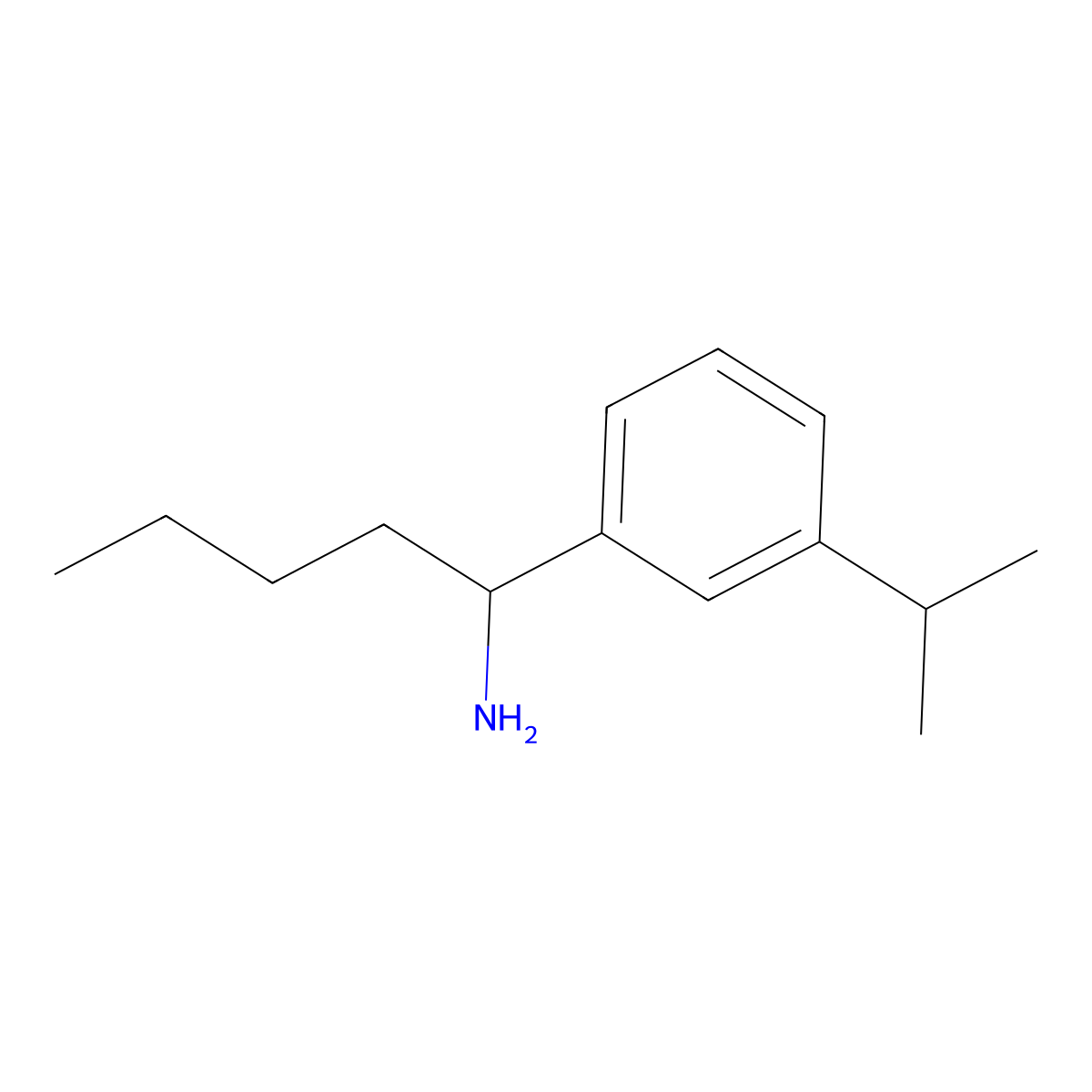 Benzenemethanamine, alpha-butyl-3-(1-methylethyl)-, (alphaR)- molecular structure, CAS 1213175-09-7