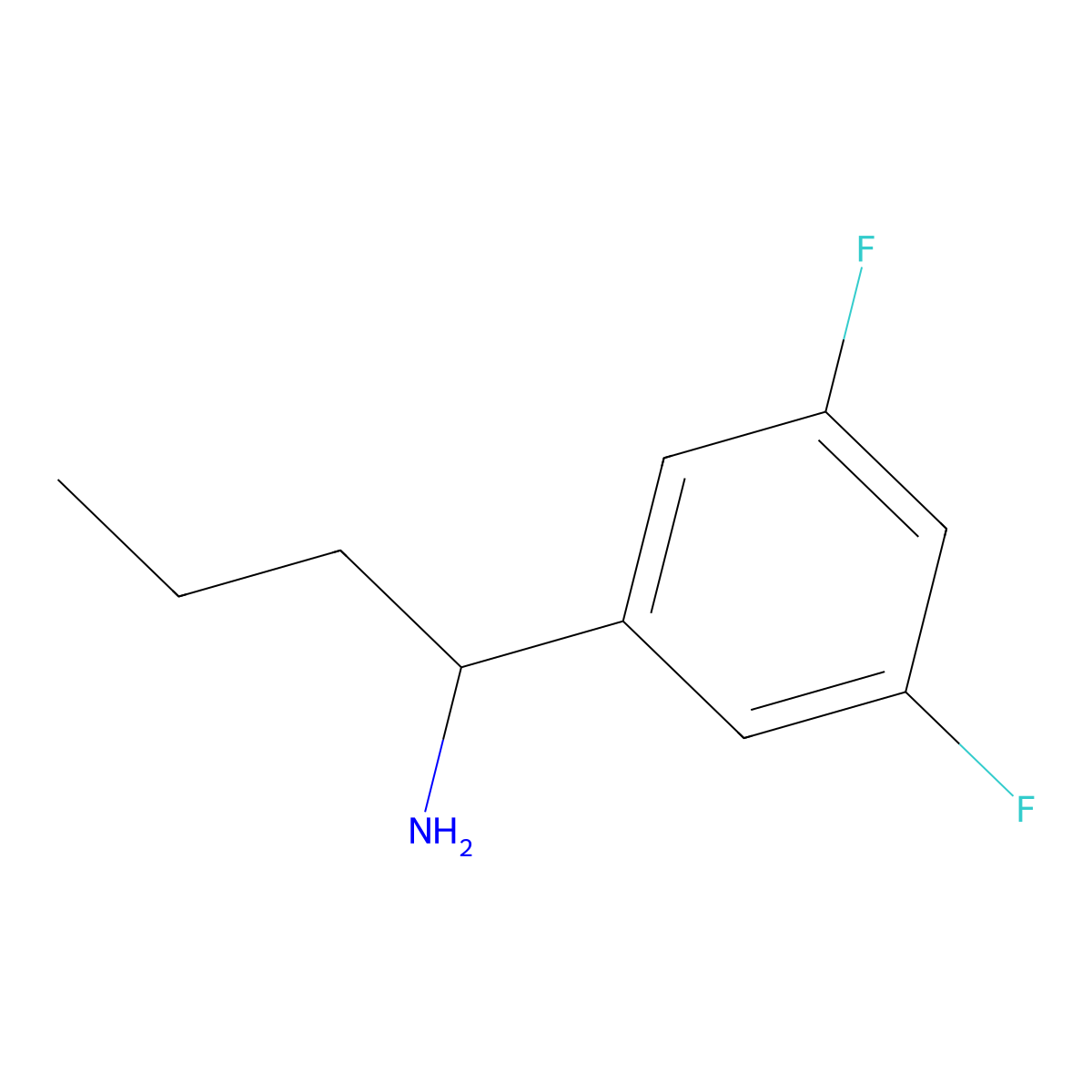 (R)-1-(3,5-Difluorophenyl)butan-1-amine molecular structure, CAS 1213175-97-3