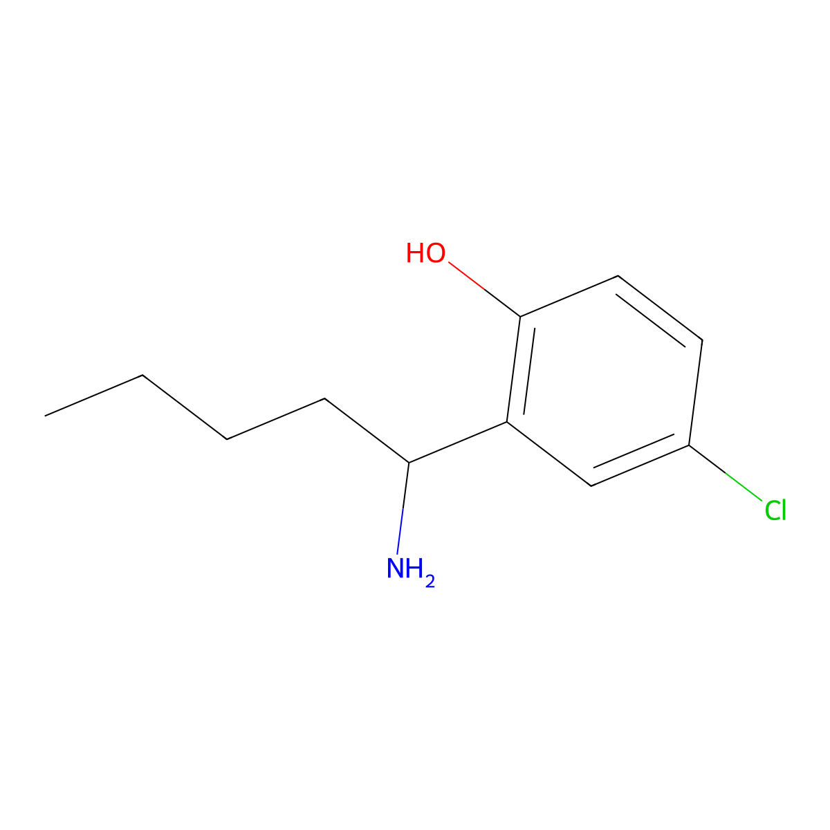 (S)-2-(1-Aminopentyl)-4-chlorophenol molecular structure, CAS 1213178-20-1