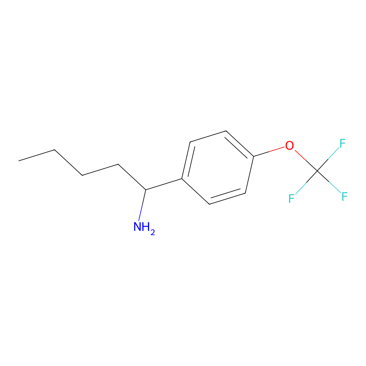 (R)-1-(4-(Trifluoromethoxy)phenyl)pentan-1-amine molecular structure, CAS 1213178-92-7