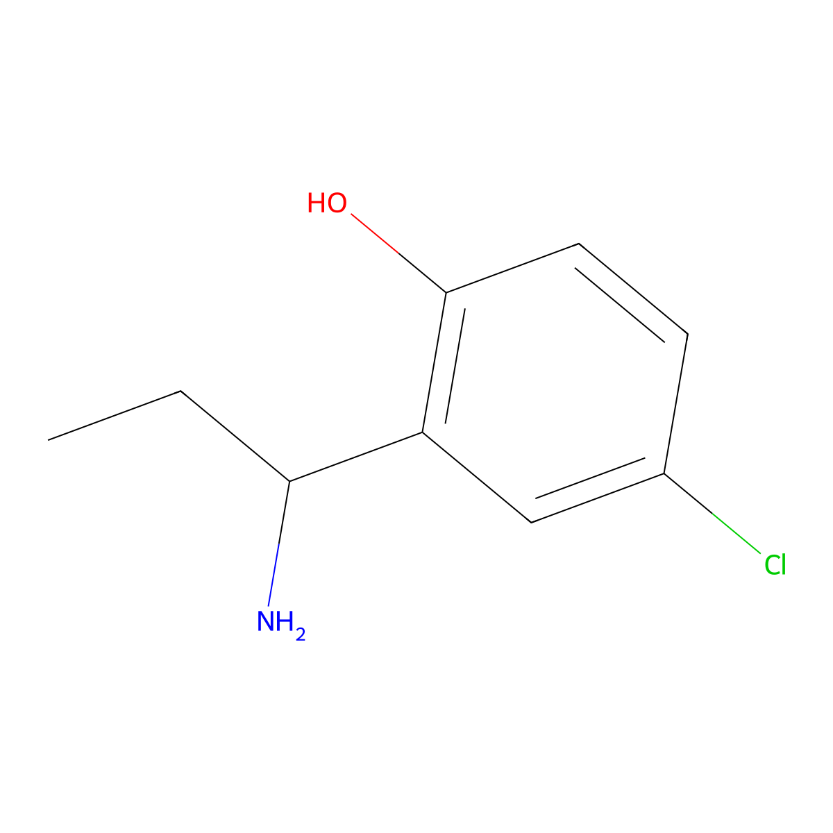 (R)-2-(1-Aminopropyl)-4-chlorophenol molecular structure, CAS 1213180-85-8
