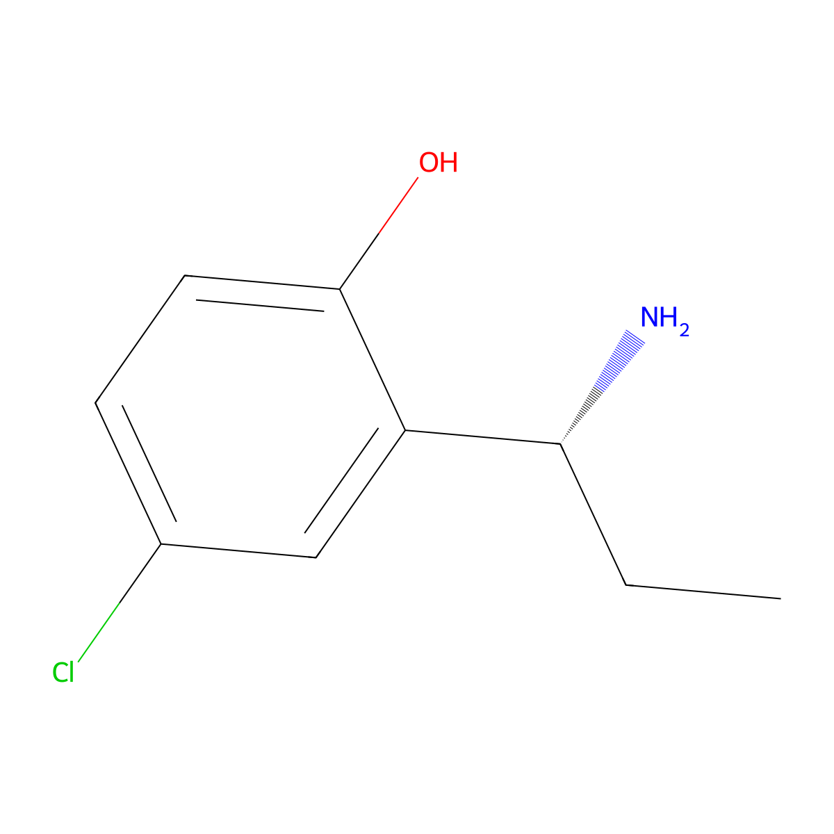 (R)-2-(1-Aminopropyl)-4-chlorophenol molecular structure, CAS 1213180-85-8