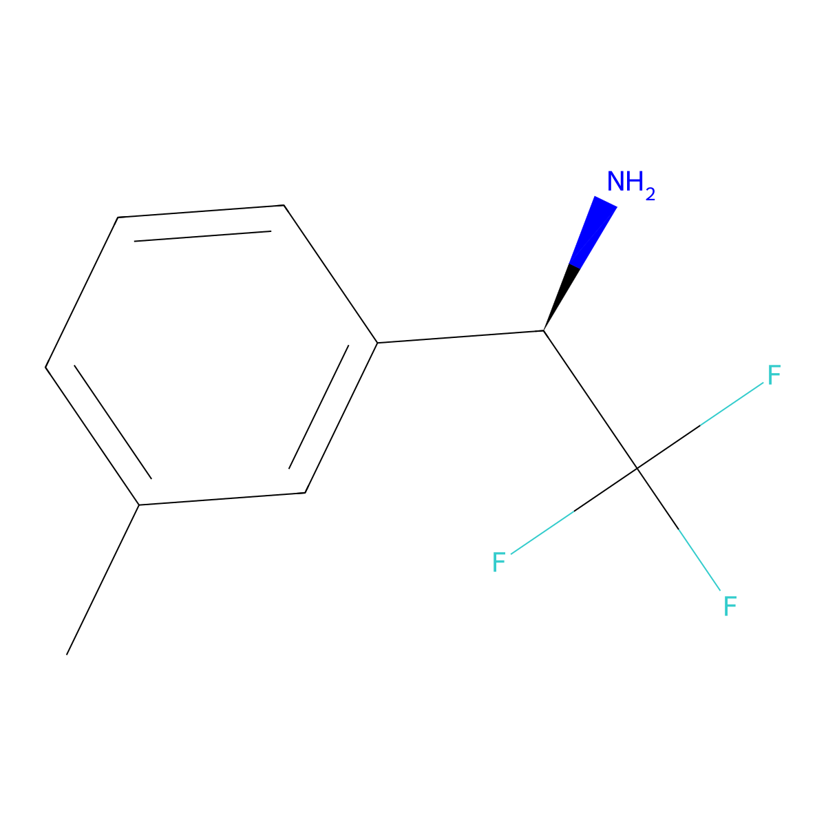 (1R)-2,2,2-Trifluoro-1-(3-methylphenyl)ethylamine molecular structure, CAS 1213181-62-4