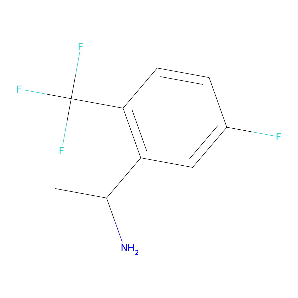 (1S)-1-[5-Fluoro-2-(trifluoromethyl)phenyl]ethylamine molecular structure, CAS 1213183-87-9