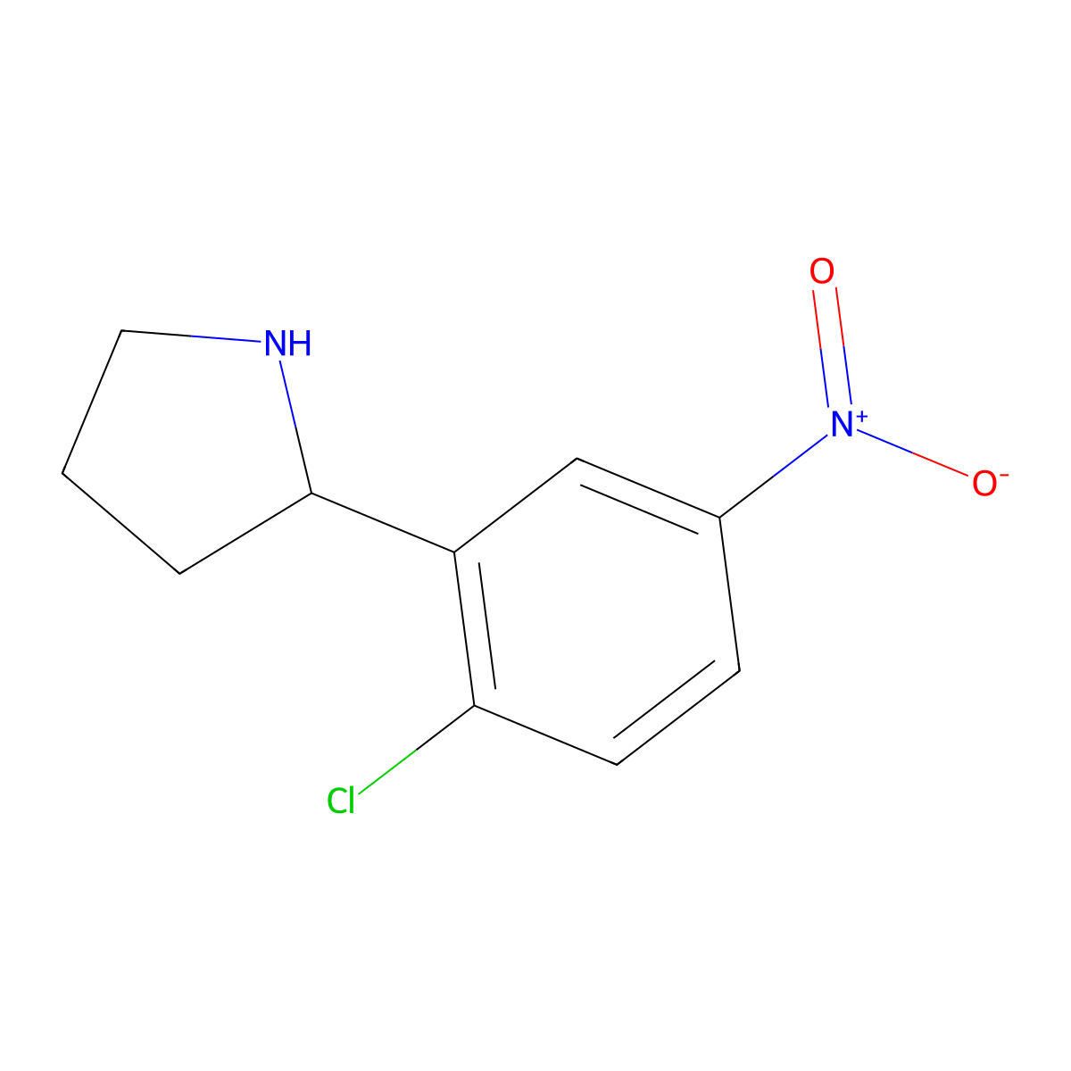 (R)-2-(2-Chloro-5-nitrophenyl)pyrrolidine molecular structure, CAS 1213184-63-4