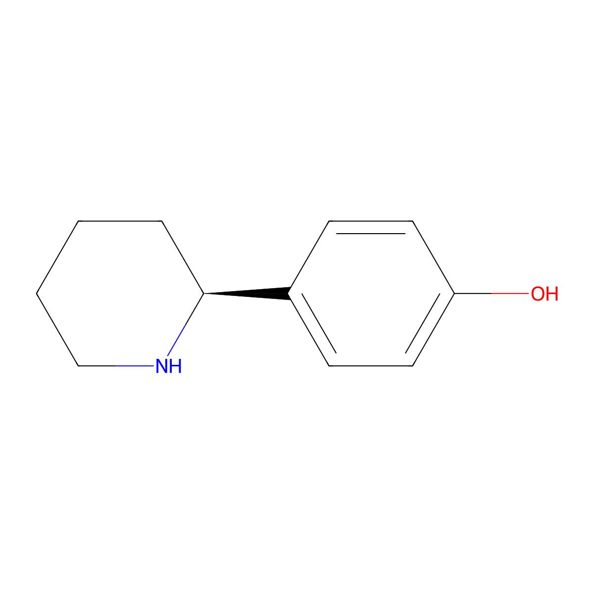 (S)-4-(Piperidin-2-yl)phenol molecular structure, CAS 1213184-80-5