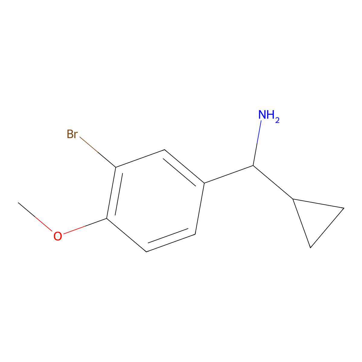 (S)-(3-Bromo-4-methoxyphenyl)(cyclopropyl)methanamine molecular structure, CAS 1213187-22-4