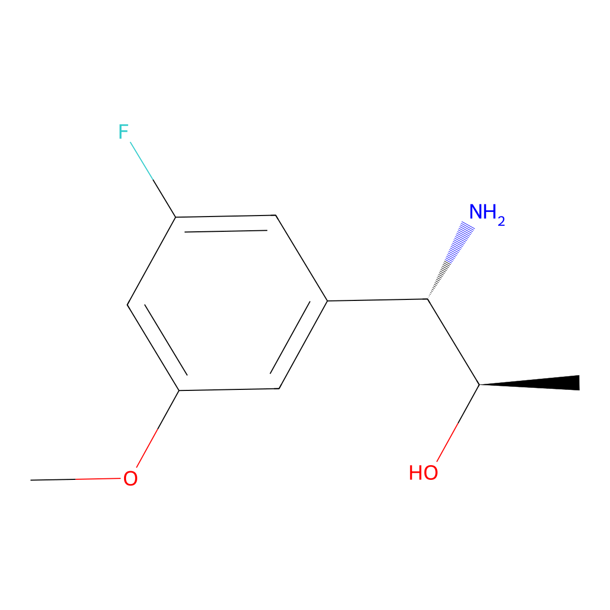 (1S,2R)-1-Amino-1-(5-fluoro-3-methoxyphenyl)propan-2-OL molecular structure, CAS 1213187-40-6