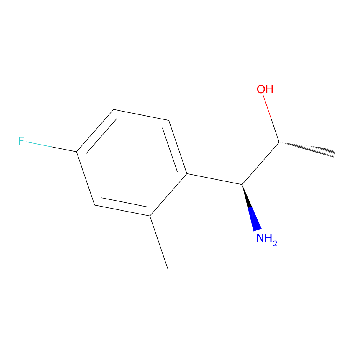 (1S,2R)-1-Amino-1-(4-fluoro-2-methylphenyl)propan-2-OL molecular structure, CAS 1213188-09-0