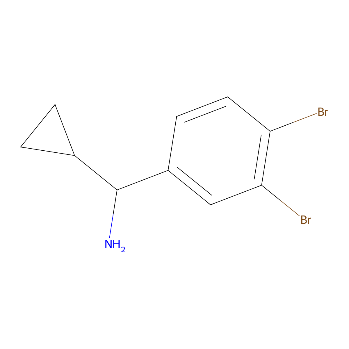 (S)-Cyclopropyl(3,4-dibromophenyl)methanamine molecular structure, CAS 1213188-56-7