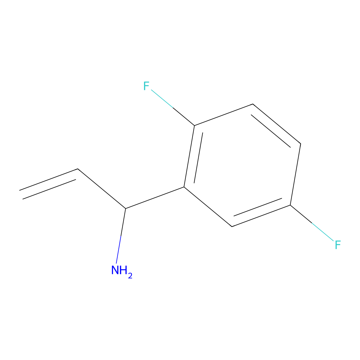 (1R)-1-(2,5-Difluorophenyl)prop-2-enylamine molecular structure, CAS 1213191-19-5