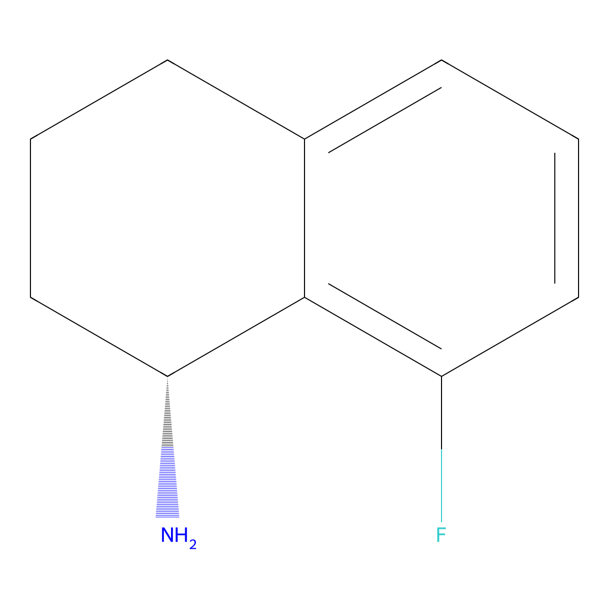 (R)-8-fluoro-1,2,3,4-tetrahydronaphthalen-1-amine molecular structure, CAS 1213191-89-9