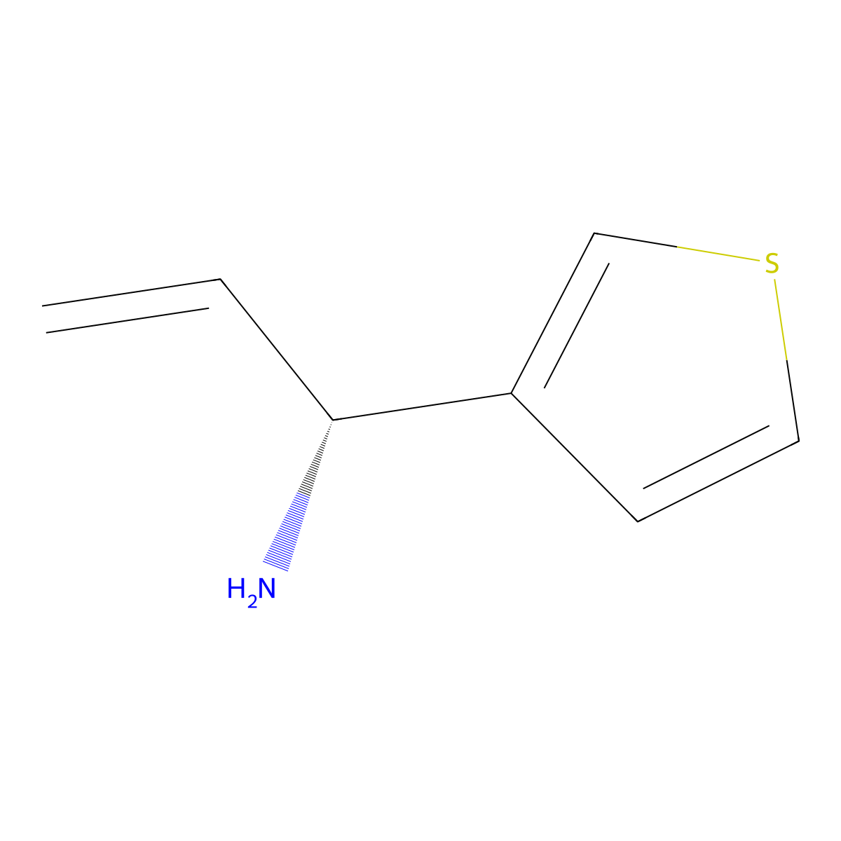 (R)-1-(Thiophen-3-yl)prop-2-en-1-amine molecular structure, CAS 1213192-72-3