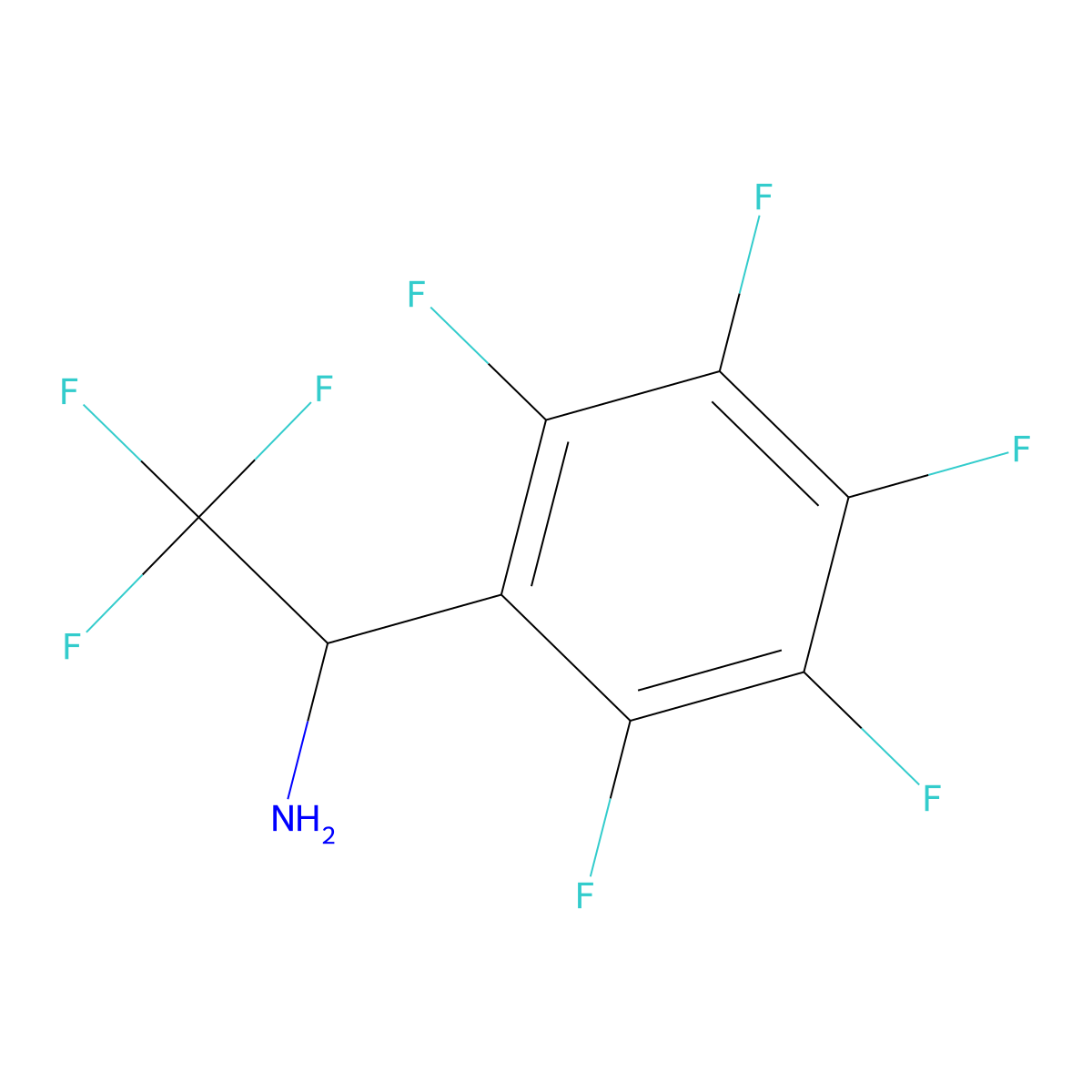 (S)-2,2,2-Trifluoro-1-(perfluorophenyl)ethan-1-amine molecular structure, CAS 1213192-93-8