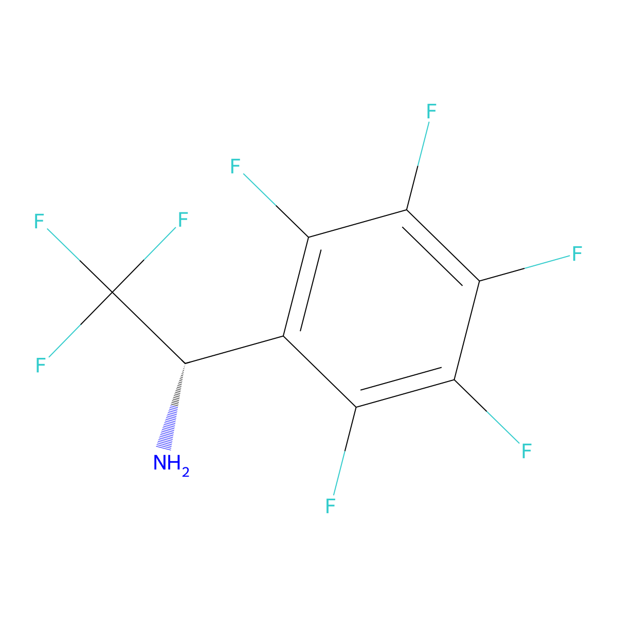 (S)-2,2,2-Trifluoro-1-(perfluorophenyl)ethan-1-amine molecular structure, CAS 1213192-93-8
