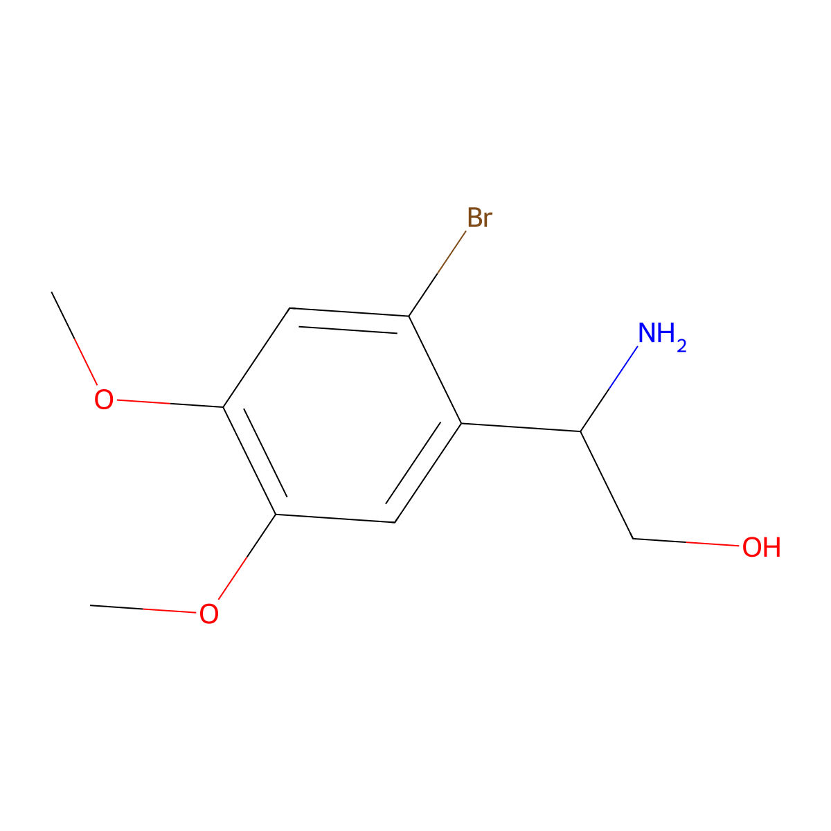 (2R)-2-Amino-2-(2-bromo-4,5-dimethoxyphenyl)ethan-1-OL molecular structure, CAS 1213193-12-4