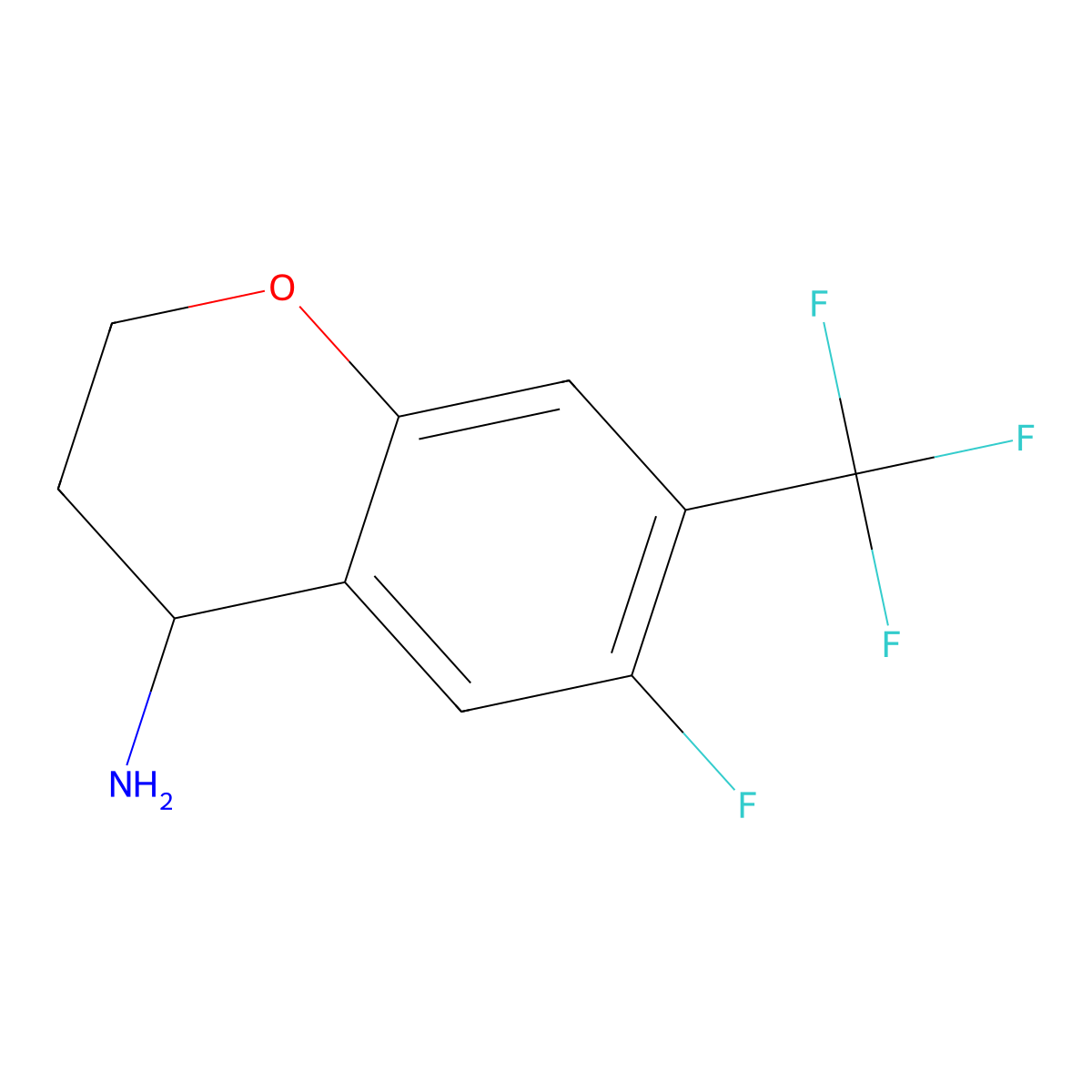 (R)-6-Fluoro-7-(trifluoromethyl)chroman-4-amine molecular structure, CAS 1213195-95-9