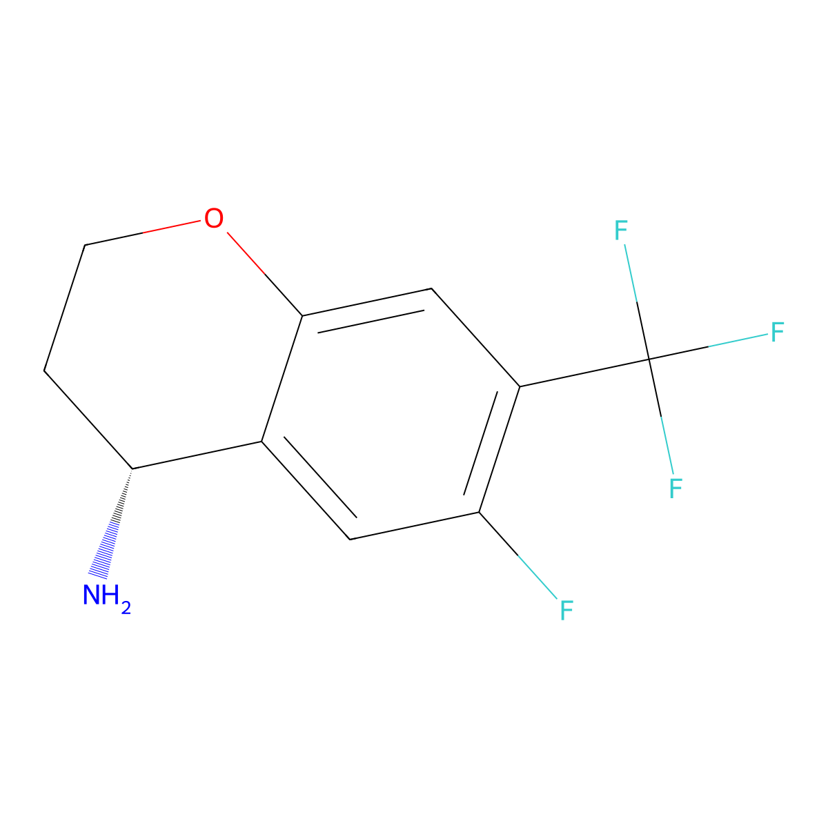 (R)-6-Fluoro-7-(trifluoromethyl)chroman-4-amine molecular structure, CAS 1213195-95-9