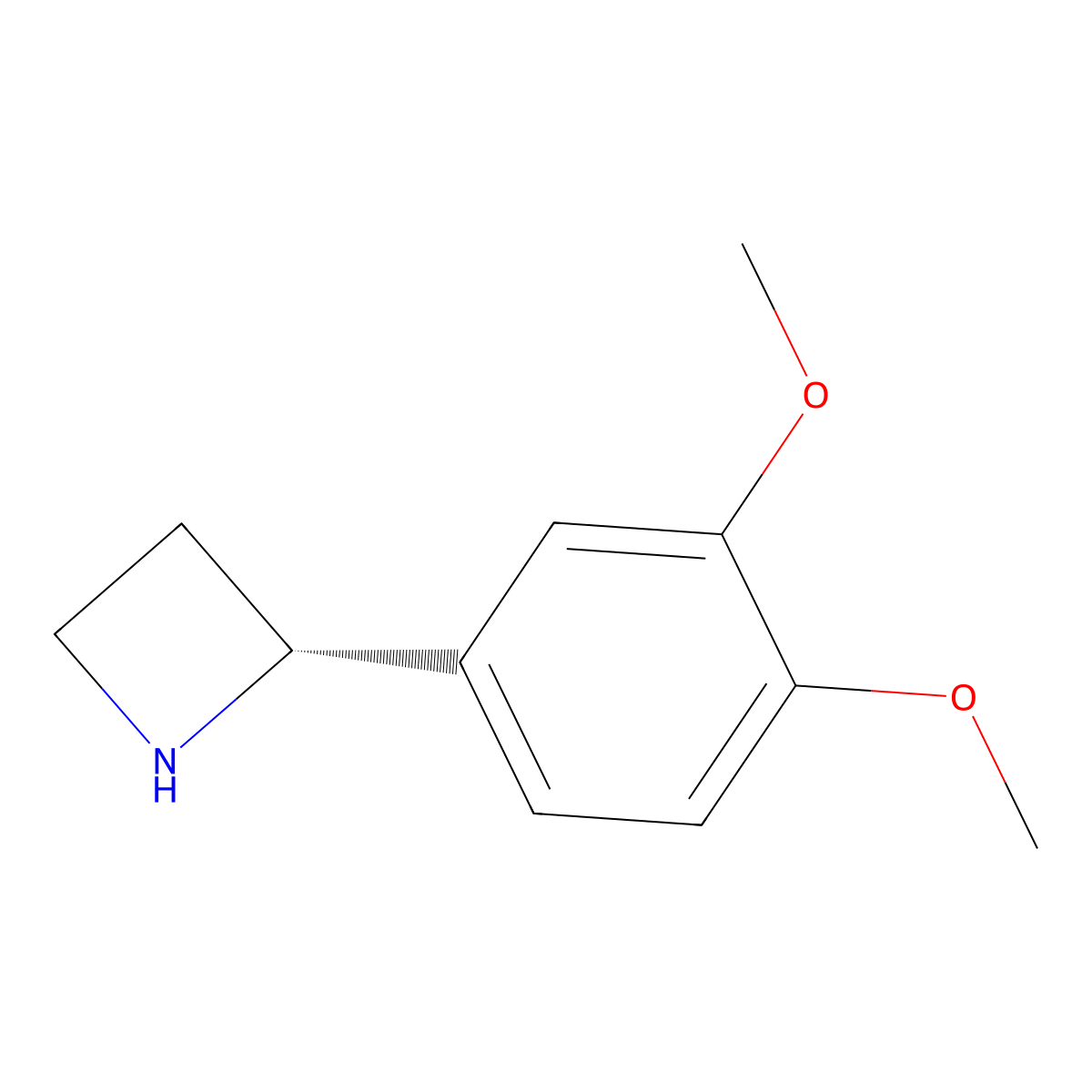 (R)-2-(3,4-Dimethoxyphenyl)azetidine molecular structure, CAS 1213196-75-8