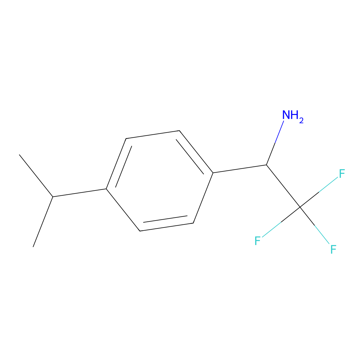 (S)-2,2,2-Trifluoro-1-(4-isopropylphenyl)ethan-1-amine molecular structure, CAS 1213196-89-4