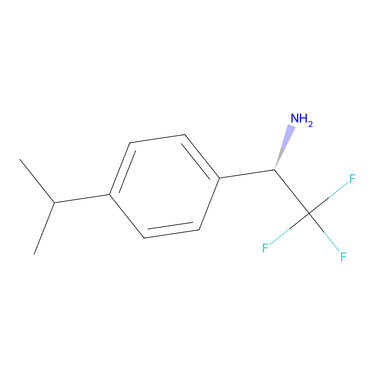 (S)-2,2,2-Trifluoro-1-(4-isopropylphenyl)ethan-1-amine molecular structure, CAS 1213196-89-4