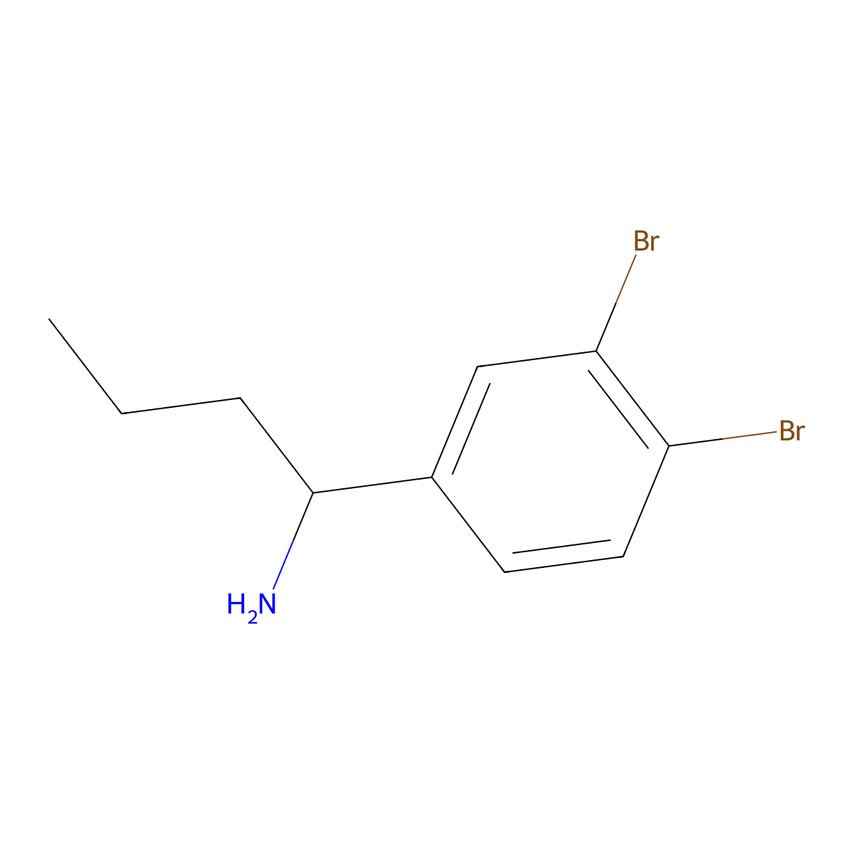 (R)-1-(3,4-Dibromophenyl)butan-1-amine molecular structure, CAS 1213197-20-6