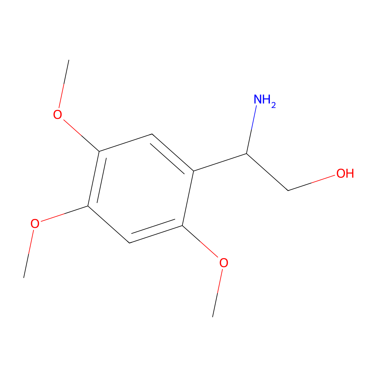 (2S)-2-amino-2-(2,4,5-trimethoxyphenyl)ethan-1-ol molecular structure, CAS 1213199-75-7
