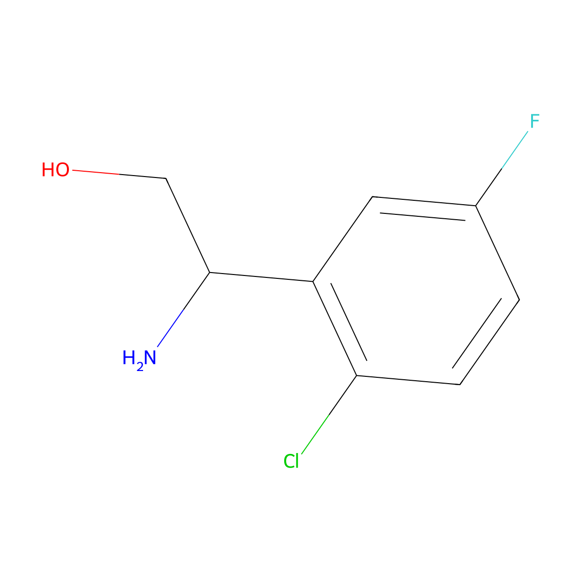 (S)-2-Amino-2-(2-chloro-5-fluorophenyl)ethanol molecular structure, CAS 1213201-64-9