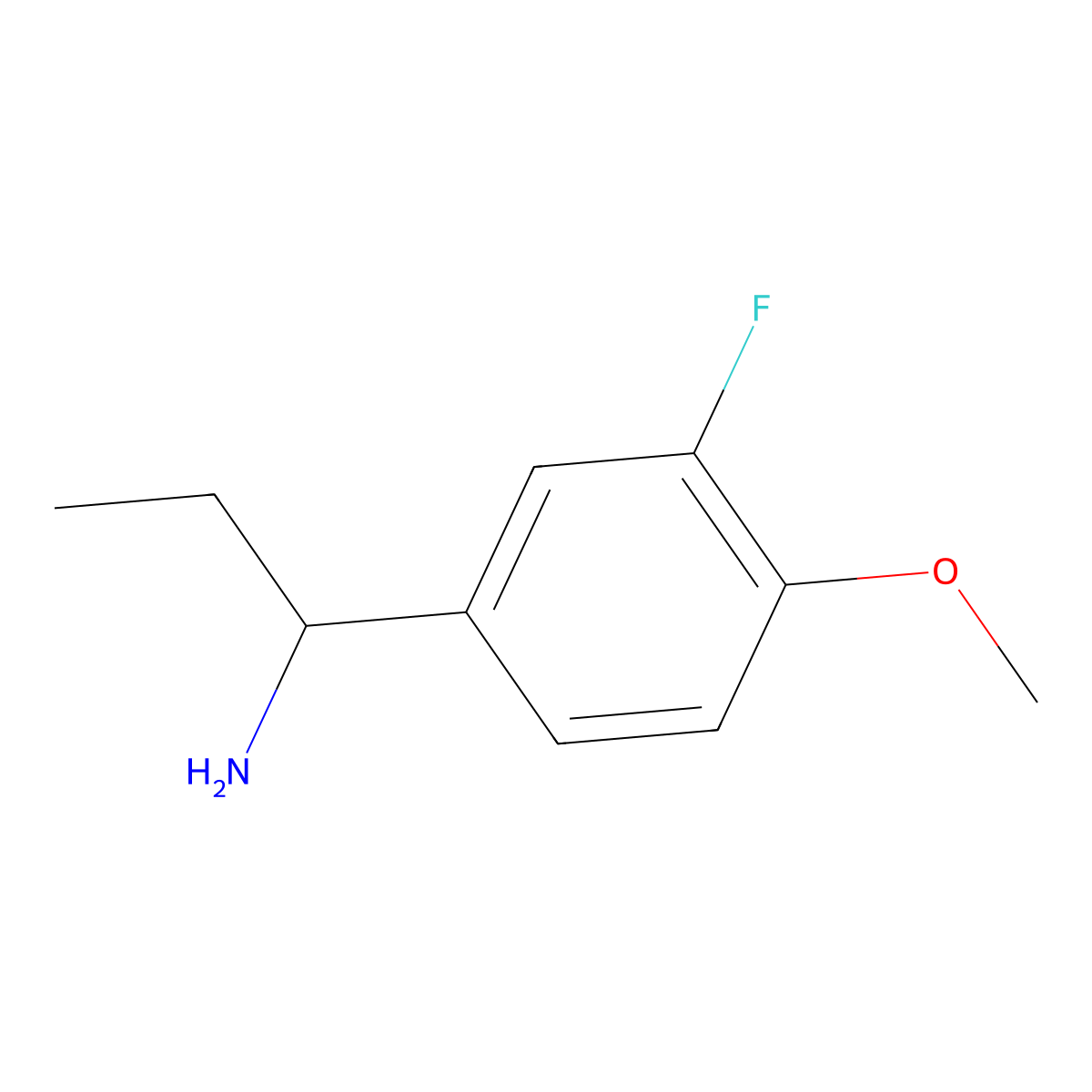 (S)-1-(3-Fluoro-4-methoxyphenyl)propan-1-amine molecular structure, CAS 1213203-18-9