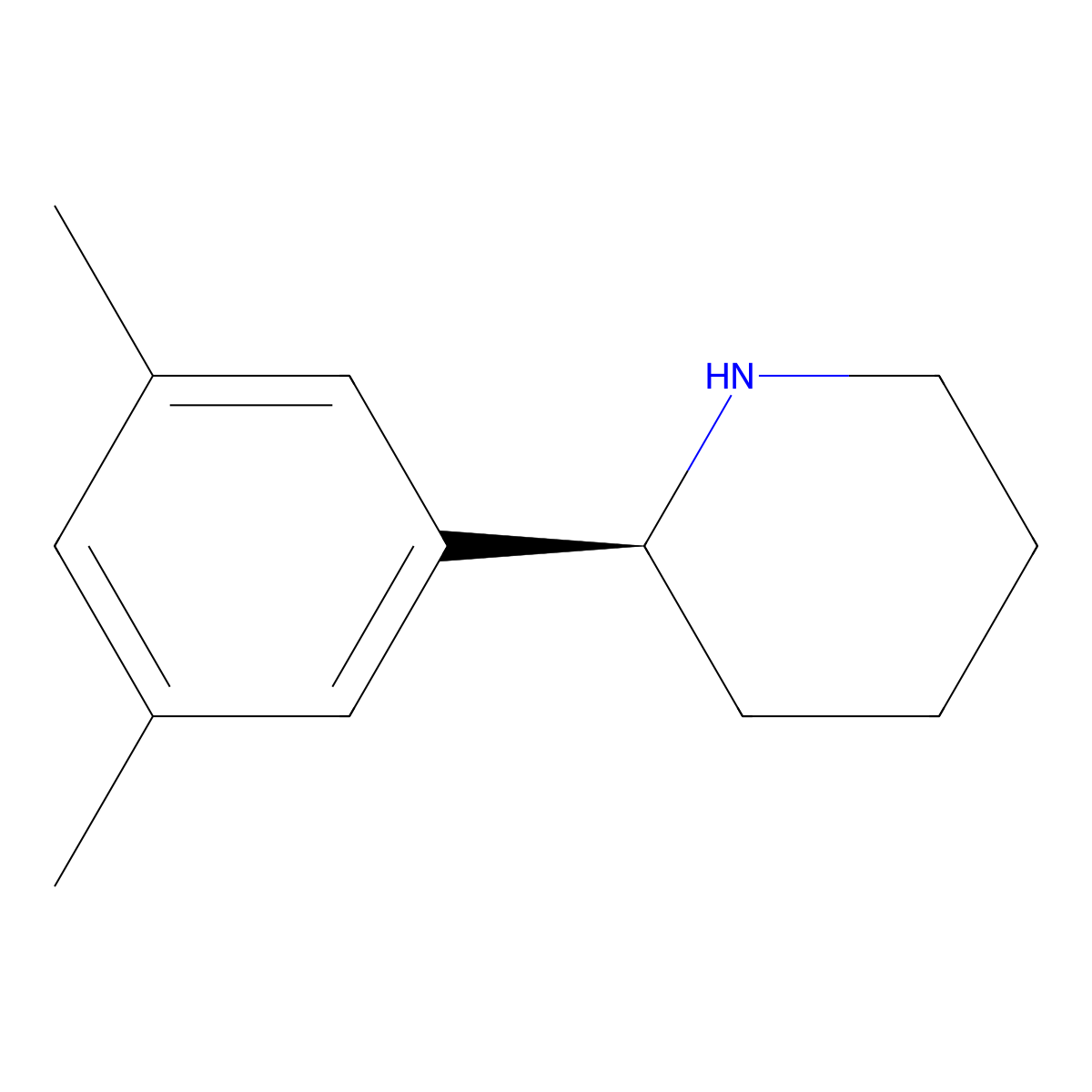 (S)-2-(3,5-Dimethylphenyl)piperidine molecular structure, CAS 1213203-77-0